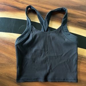Athleta ribbed crop workout tank
